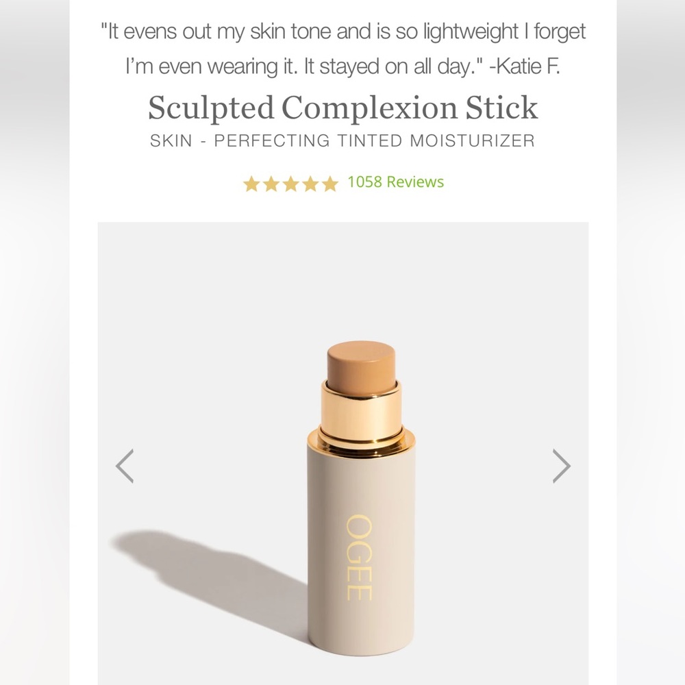 Ogee Sculpted Complexion Stick BANYAN 3.0W - Medium Light, Golden Undertones